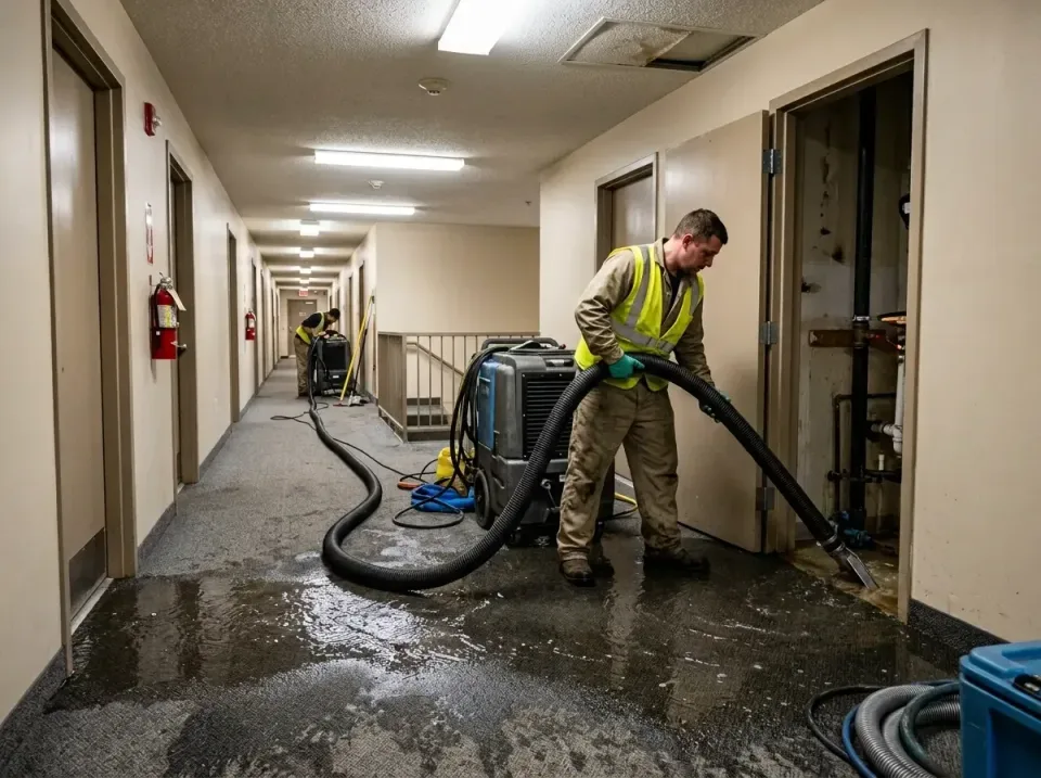 multi-unit-apartment-hallway-f-005 — frequently asked questions, Emergency Burst Pipe Water Extraction & Removal in Lake Cry…
